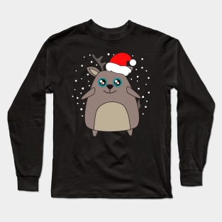 Cute Reindeer Christmas Sweatshirt Long Sleeve T-Shirt